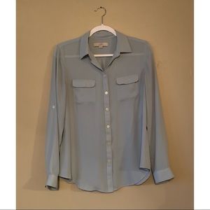 Ann Taylor LOFT Light Blue Blouse